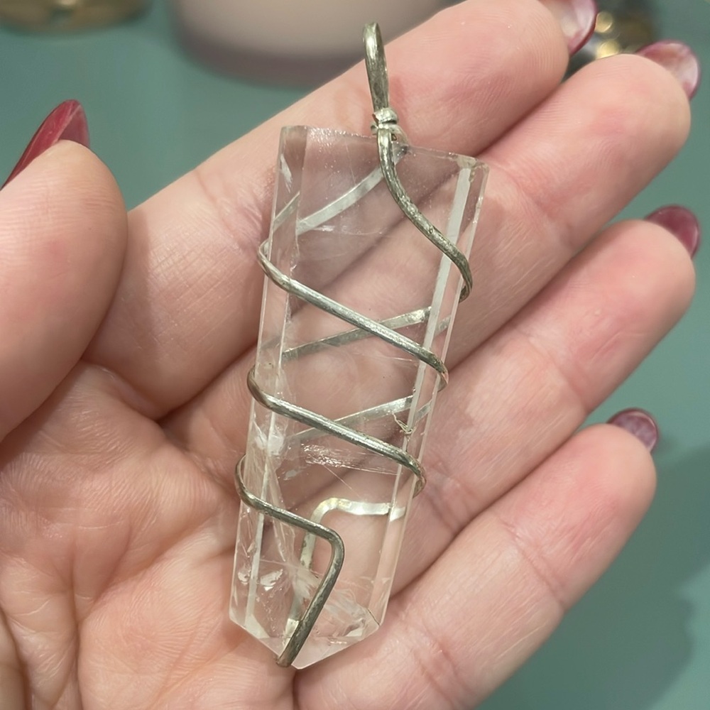 Clear Quartz Crystal Pendant
